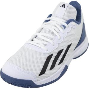 imageadidas UnisexChild Courtflash SneakersSneakerWhiteBlackCrew Blue