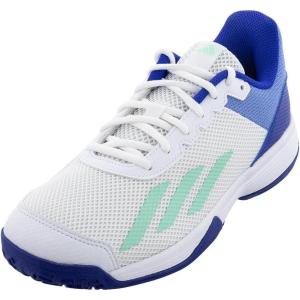 imageadidas UnisexChild Courtflash SneakersSneakerWhitePulse MintLucid Blue