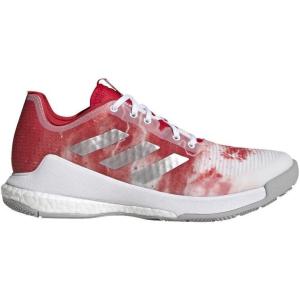 imageadidas Womens Crazyflight Volleyball ShoesCloud White Silver Metallic Vivid Re