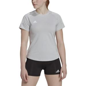 imageadidas Womens Hi Low Jersey Short SleeveTeam Light Grey