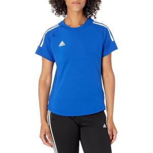 imageadidas Womens Hi Low Jersey Short SleeveTeam Royal BlueWhite