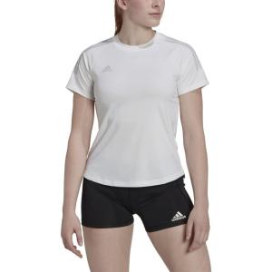 imageadidas Womens Hi Low Jersey Short SleeveWhiteTeam Light Grey