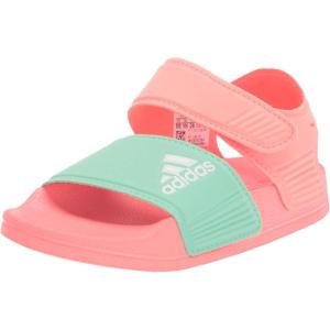 imageadidas unisexchild AdiletteSlide SandalAcid RedWhitePulse Mint