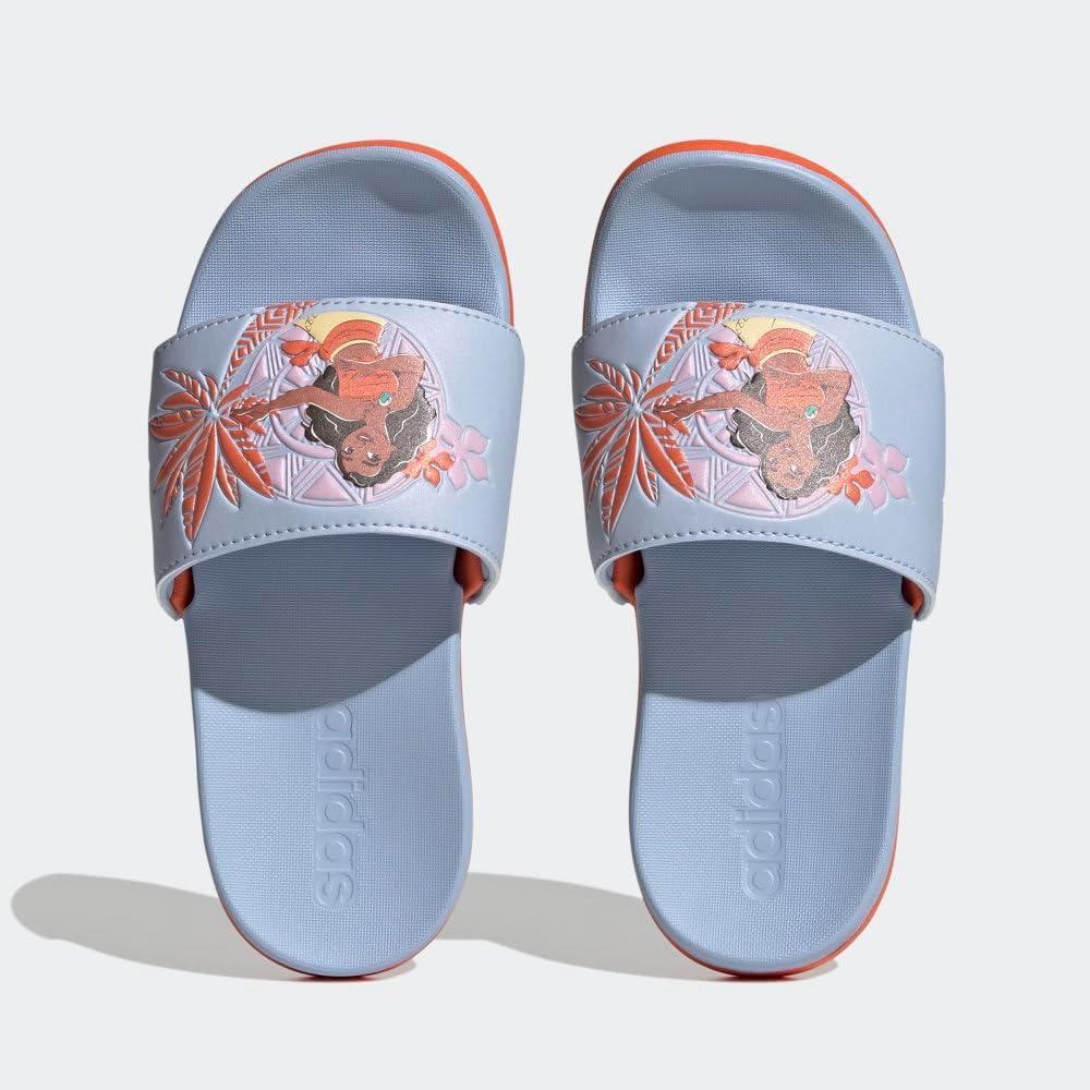 imageadidas Adilette Comfort Slides SandalBlue DawnSemi Impact OrangeBlue Dawn Moana