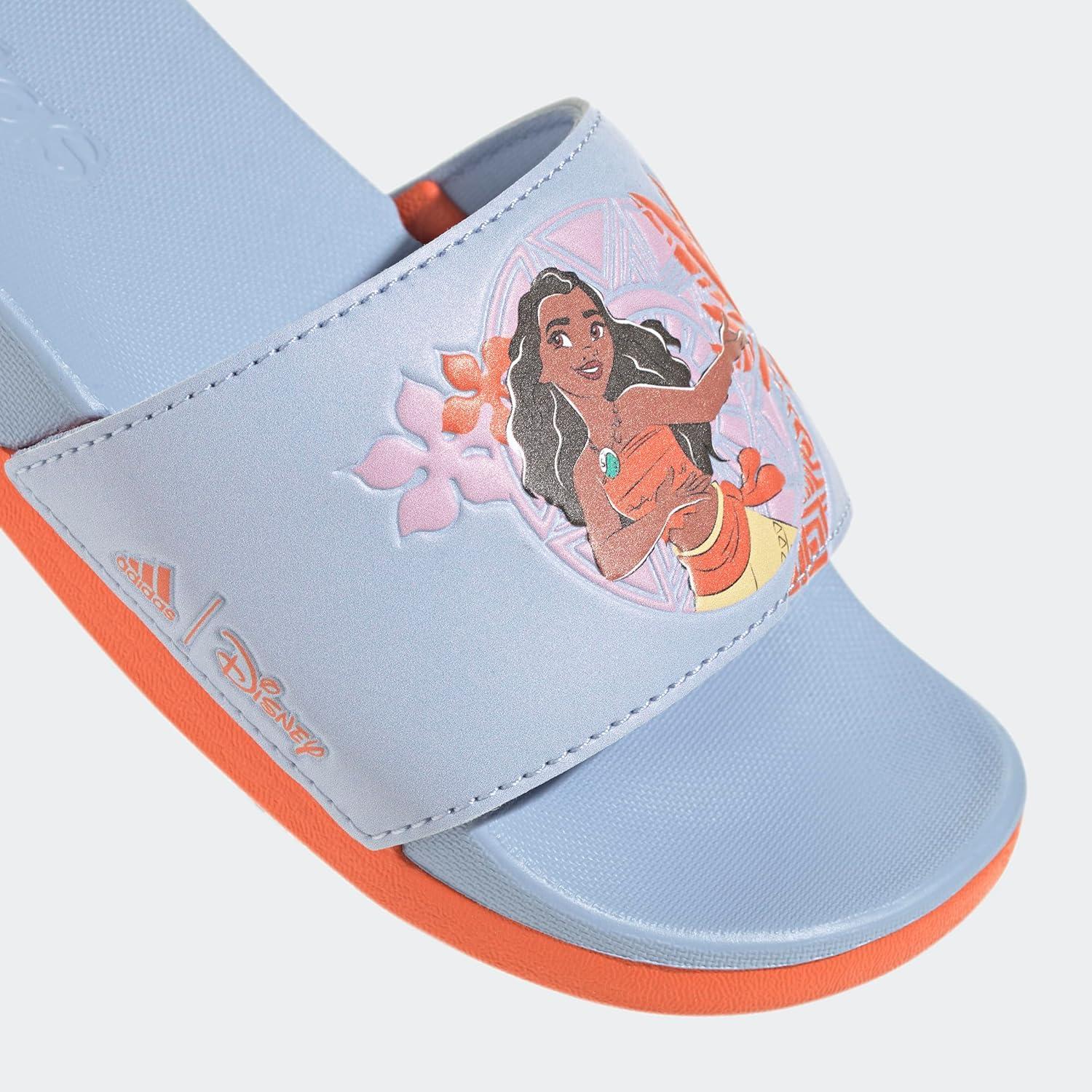 imageadidas Adilette Comfort Slides SandalBlue DawnSemi Impact OrangeBlue Dawn Moana