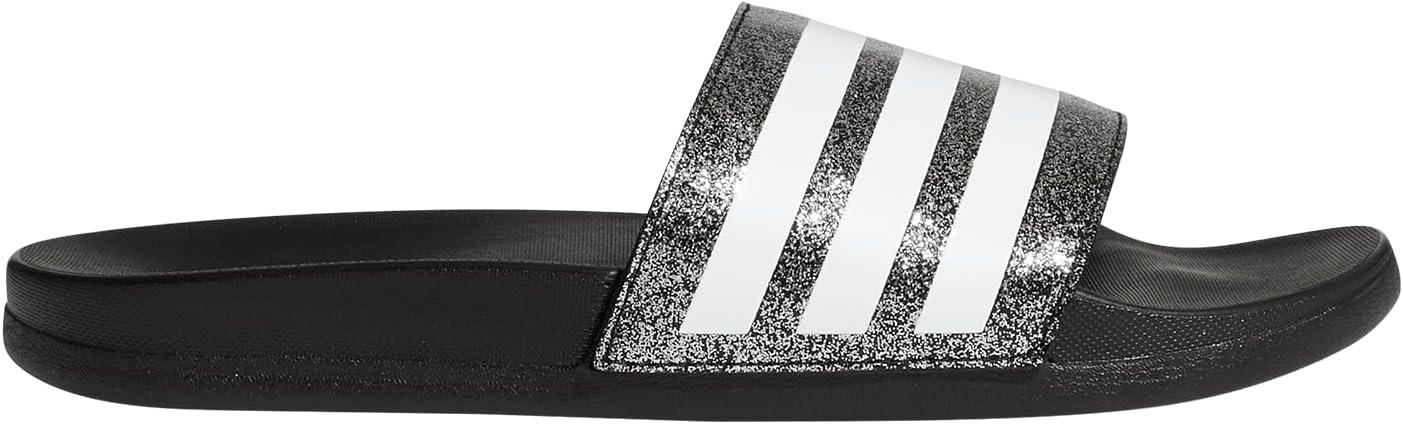 imageadidas Adilette Comfort Slides SandalCore BlackWhiteCore Black