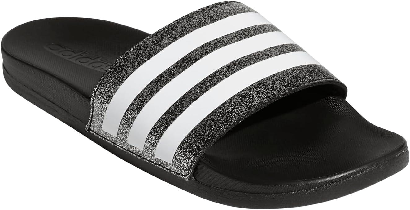 imageadidas Adilette Comfort Slides SandalCore BlackWhiteCore Black