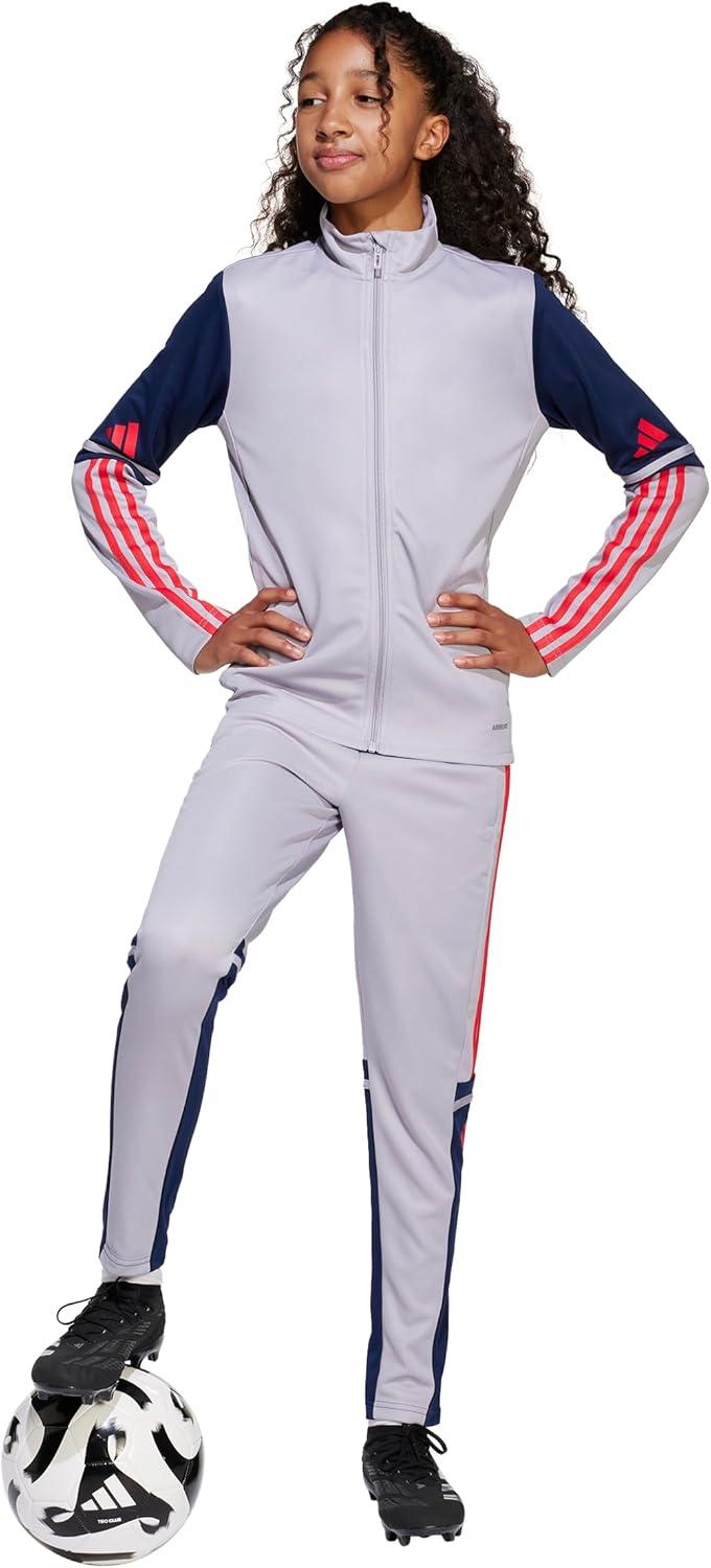 imageadidas Boys Squadra 25 Training PantsGlory GreyTeam Navy BluePure Ruby