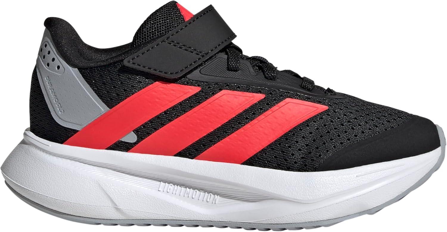 imageadidas Kids Duramo SL Elastic Lace SneakerBlackLucid RedHalo Silver