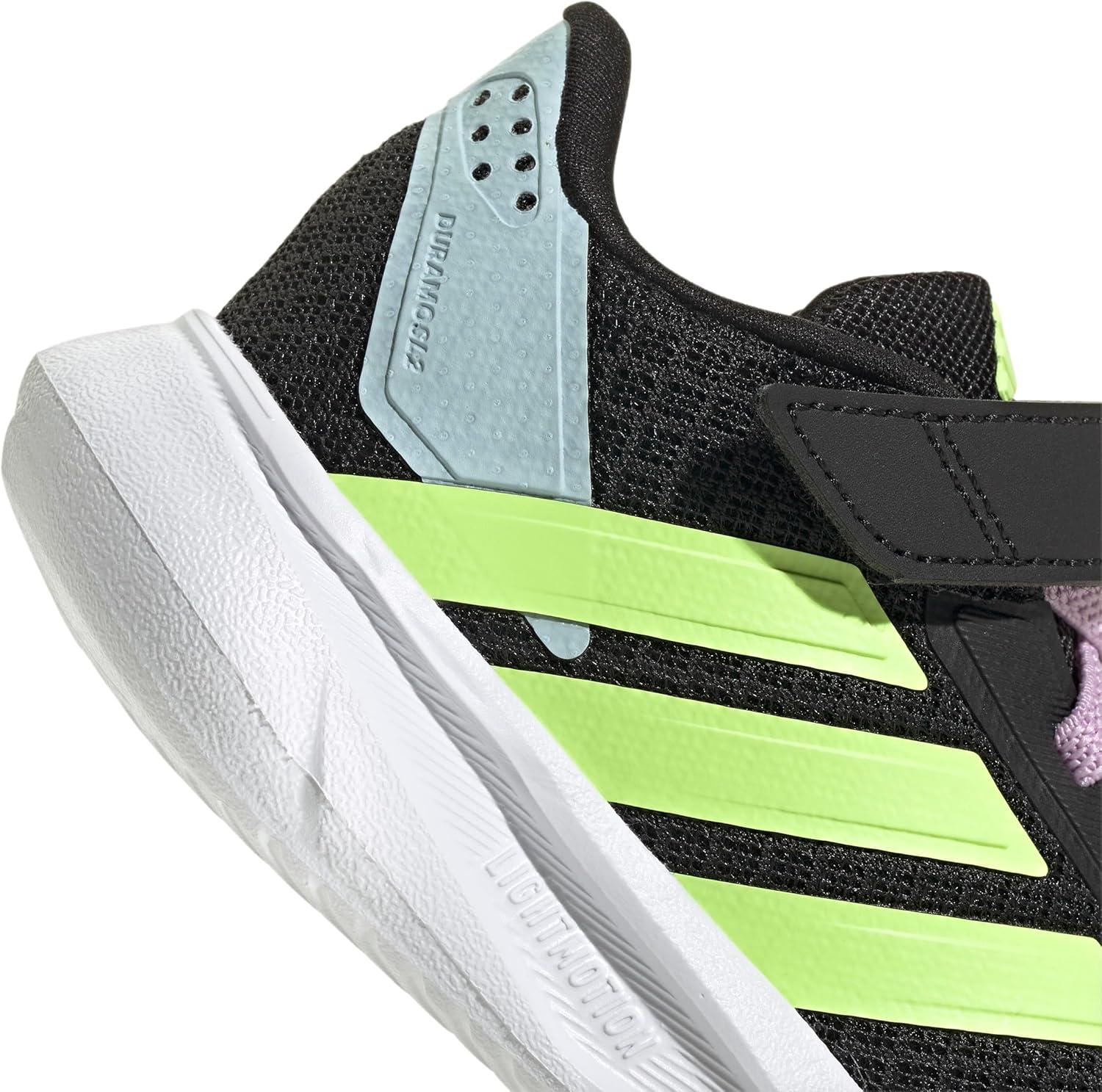 imageadidas Kids Duramo SL Elastic Lace SneakerBlackYellowBliss Lilac