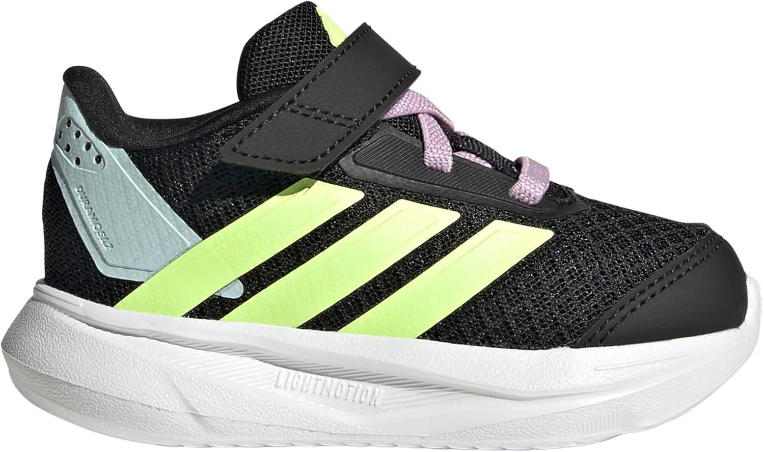 imageadidas Kids Duramo SL Elastic Lace SneakerBlackYellowBliss Lilac