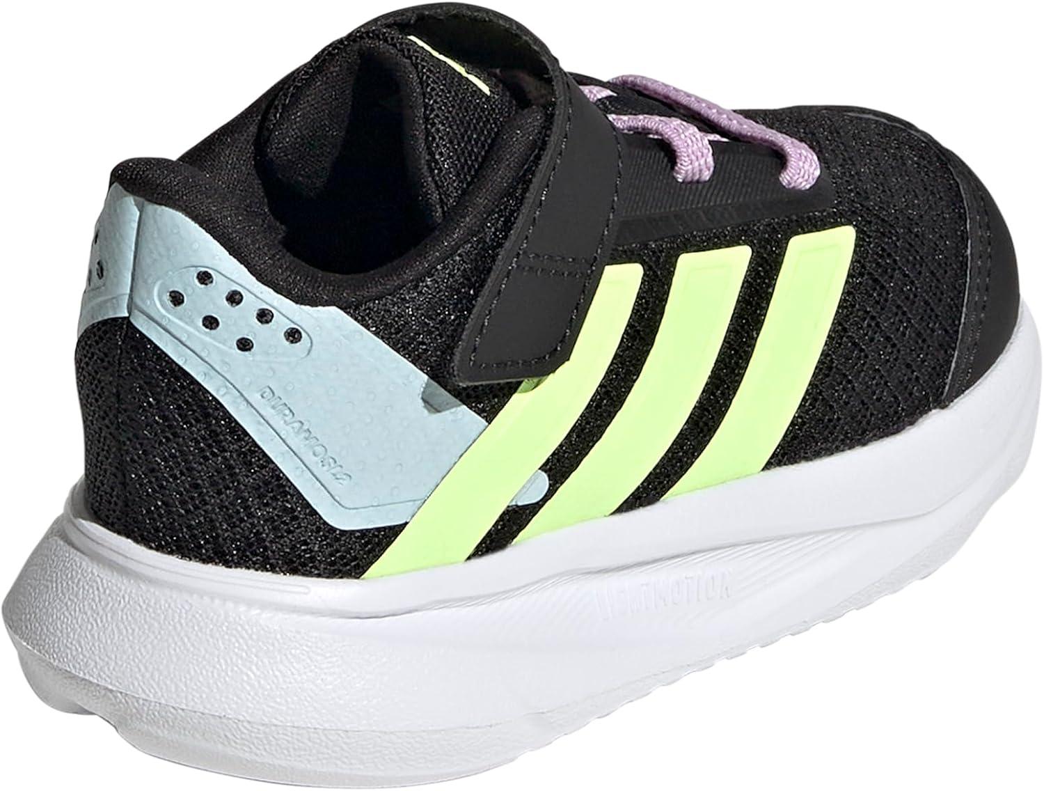 imageadidas Kids Duramo SL Elastic Lace SneakerBlackYellowBliss Lilac
