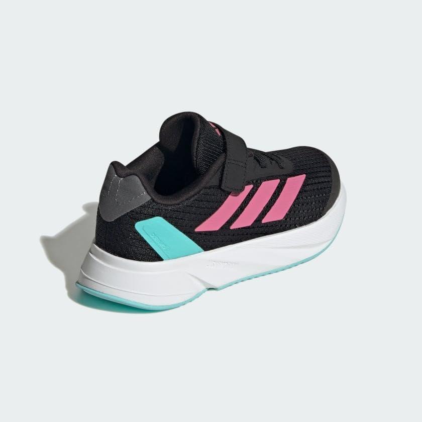 imageadidas Kids Duramo SL Elastic Lace SneakerCore BlackPink FusionWhite