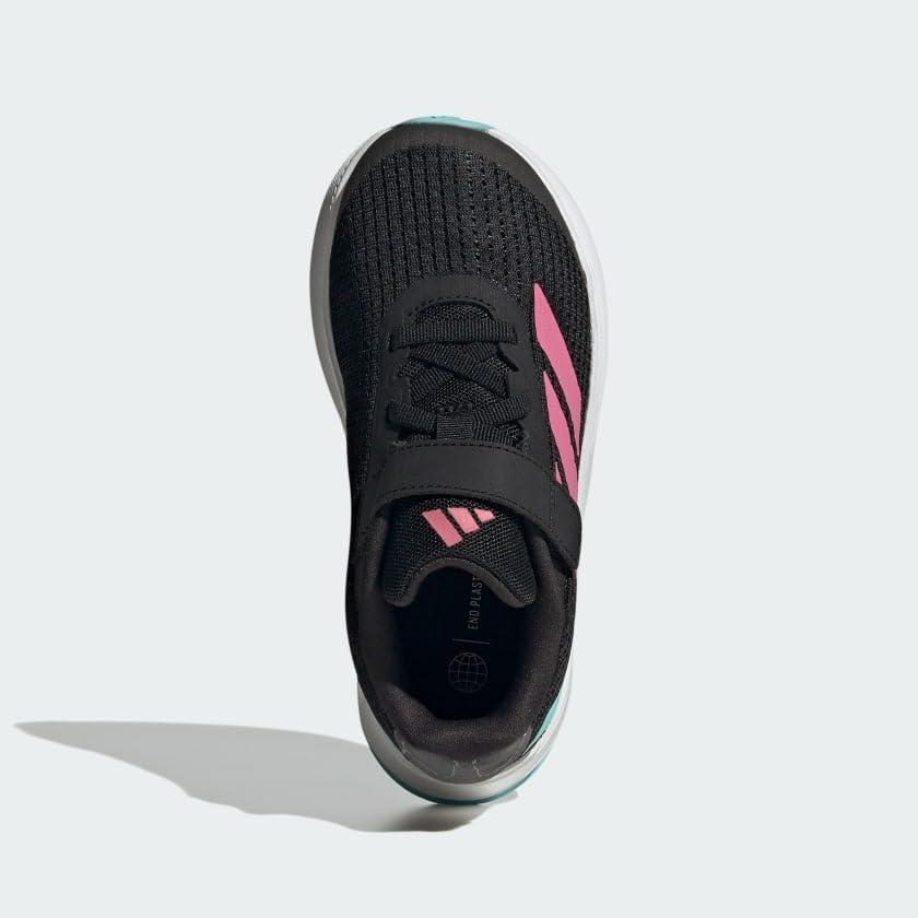 imageadidas Kids Duramo SL Elastic Lace SneakerCore BlackPink FusionWhite