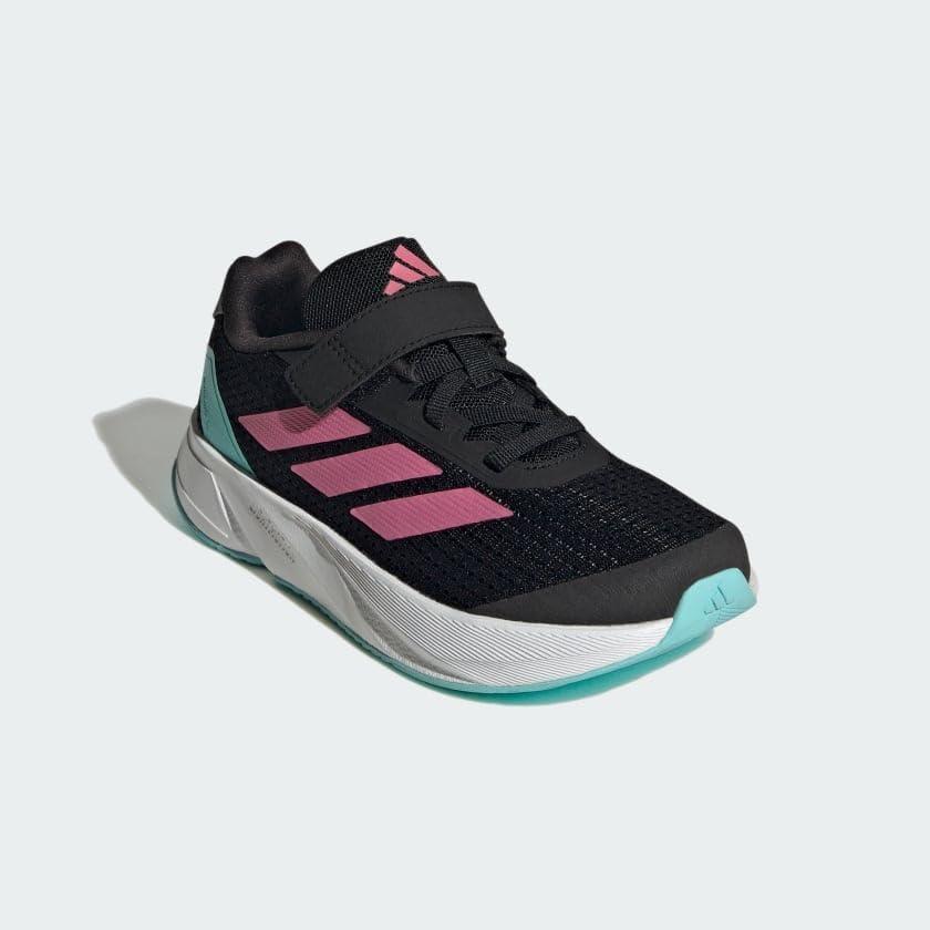 imageadidas Kids Duramo SL Elastic Lace SneakerCore BlackPink FusionWhite