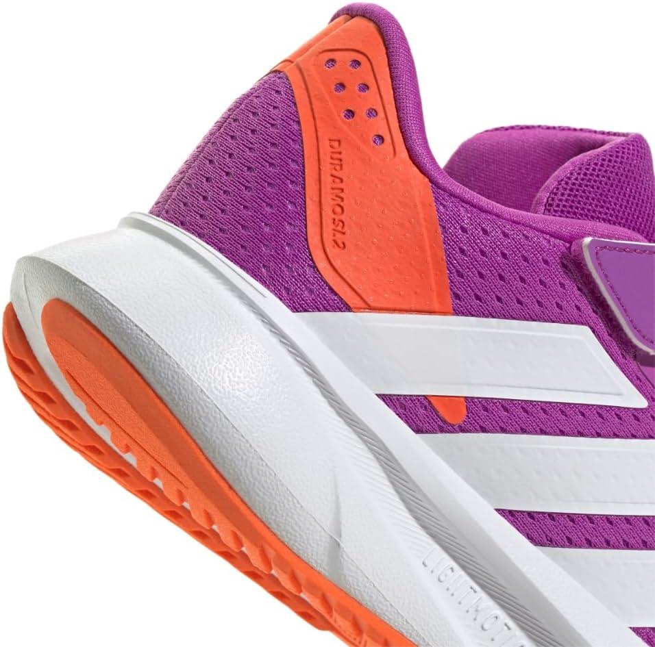 imageadidas Kids Duramo SL Elastic Lace SneakerPurple BurstWhiteImpact Orange