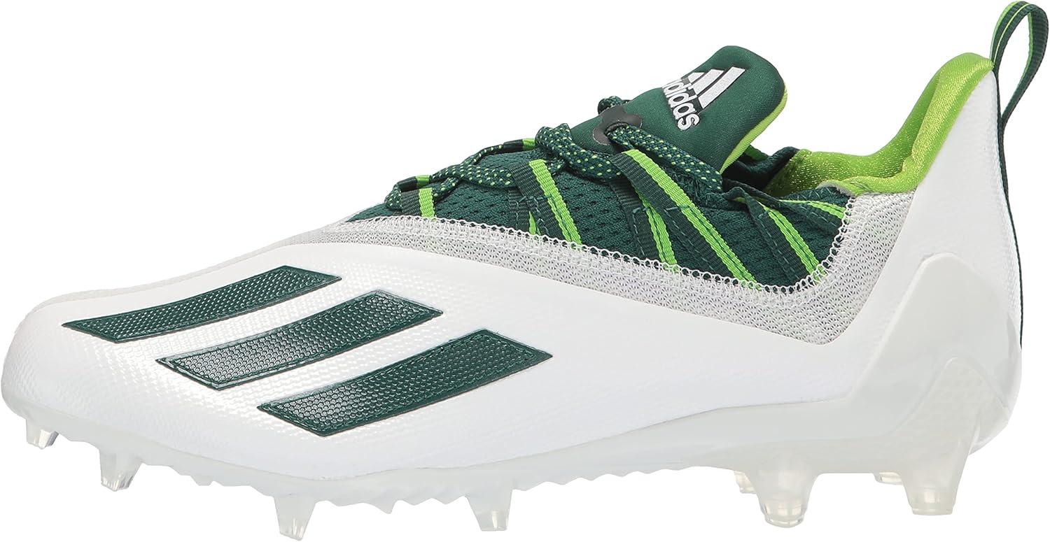 imageadidas Mens Adizero Football CleatsWhiteTeam Dark GreenTeam Semi Sol Green