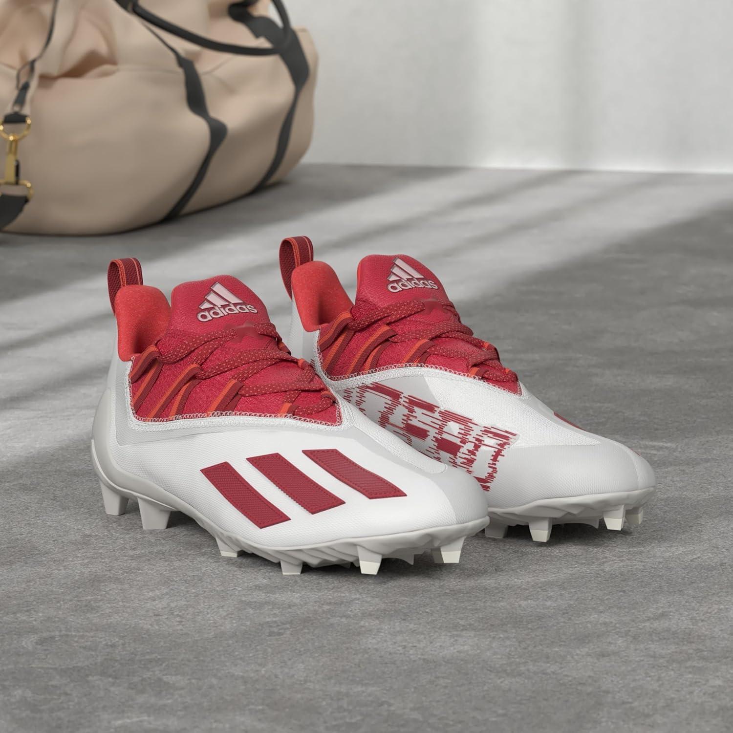 imageadidas Mens Adizero Football CleatsWhiteTeam Power RedSolar Red