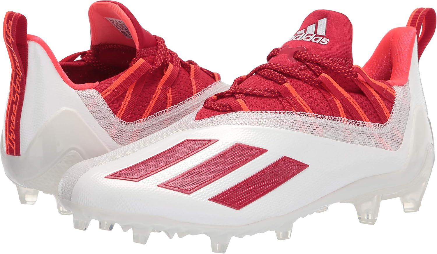 imageadidas Mens Adizero Football CleatsWhiteTeam Power RedSolar Red