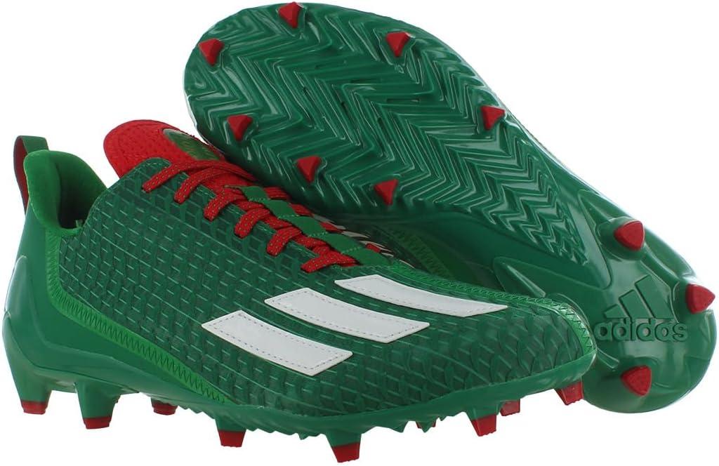 imageadidas Mens Adizero Scorch Football ShoeTeam GreenCloud WhiteVivid Red