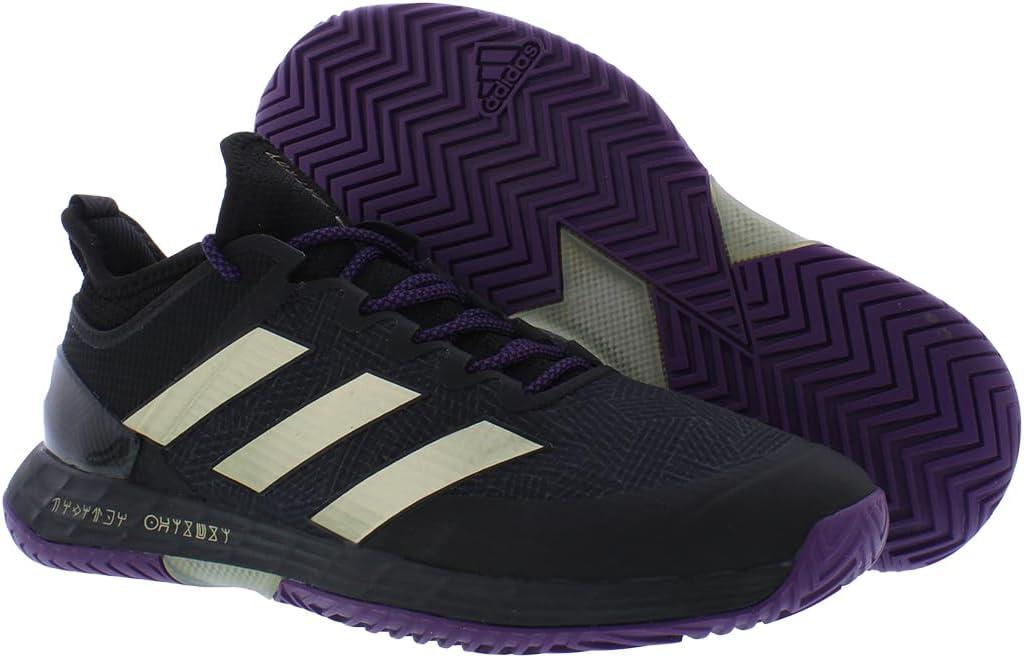 imageadidas Mens Adizero Ubersonic 4 Tennis ShoeCore BlackGold MetallicCarbon