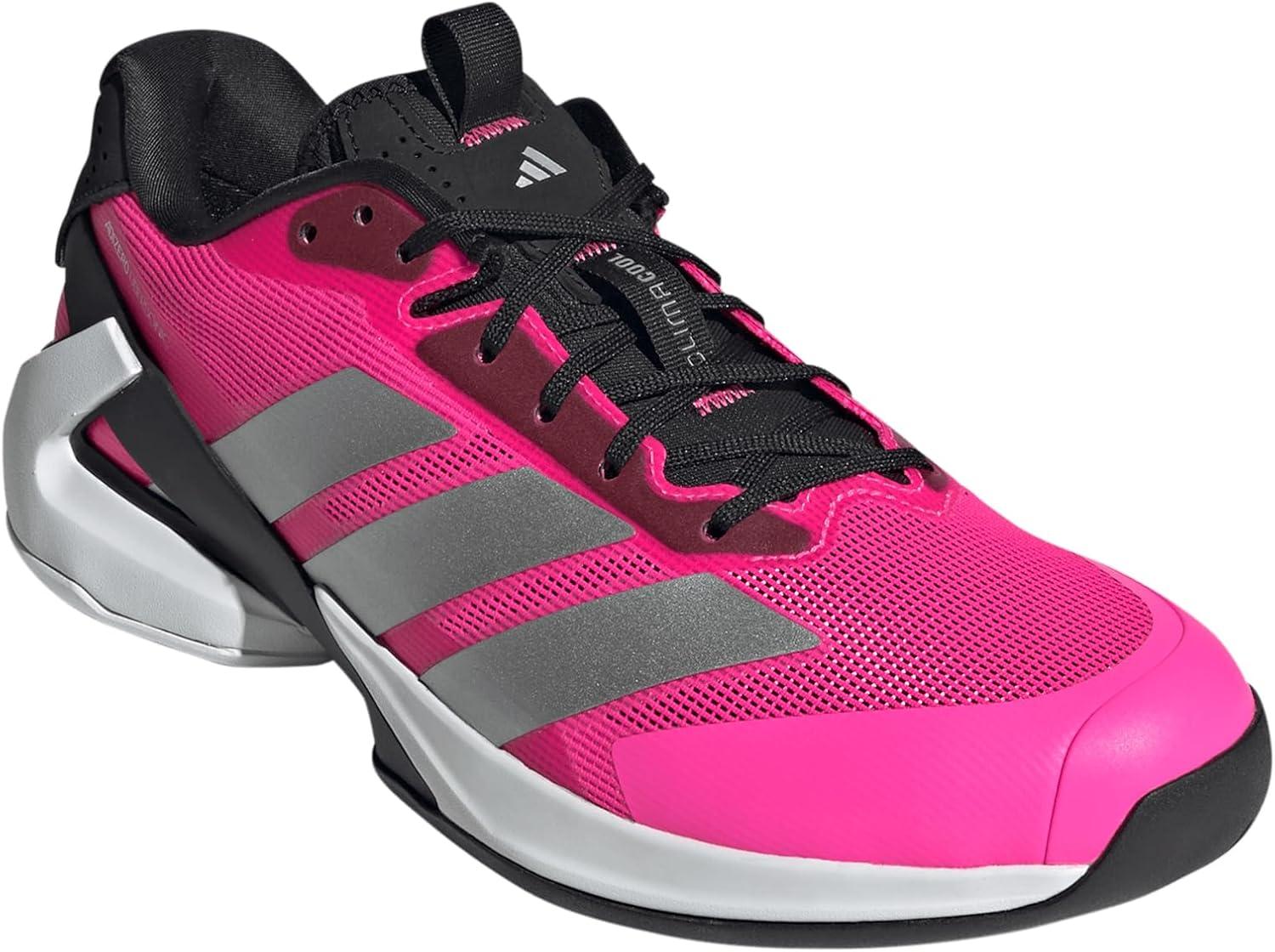 imageadidas Mens Adizero Ubersonic 5 TennisLucid PinkSilver MetallicBlack