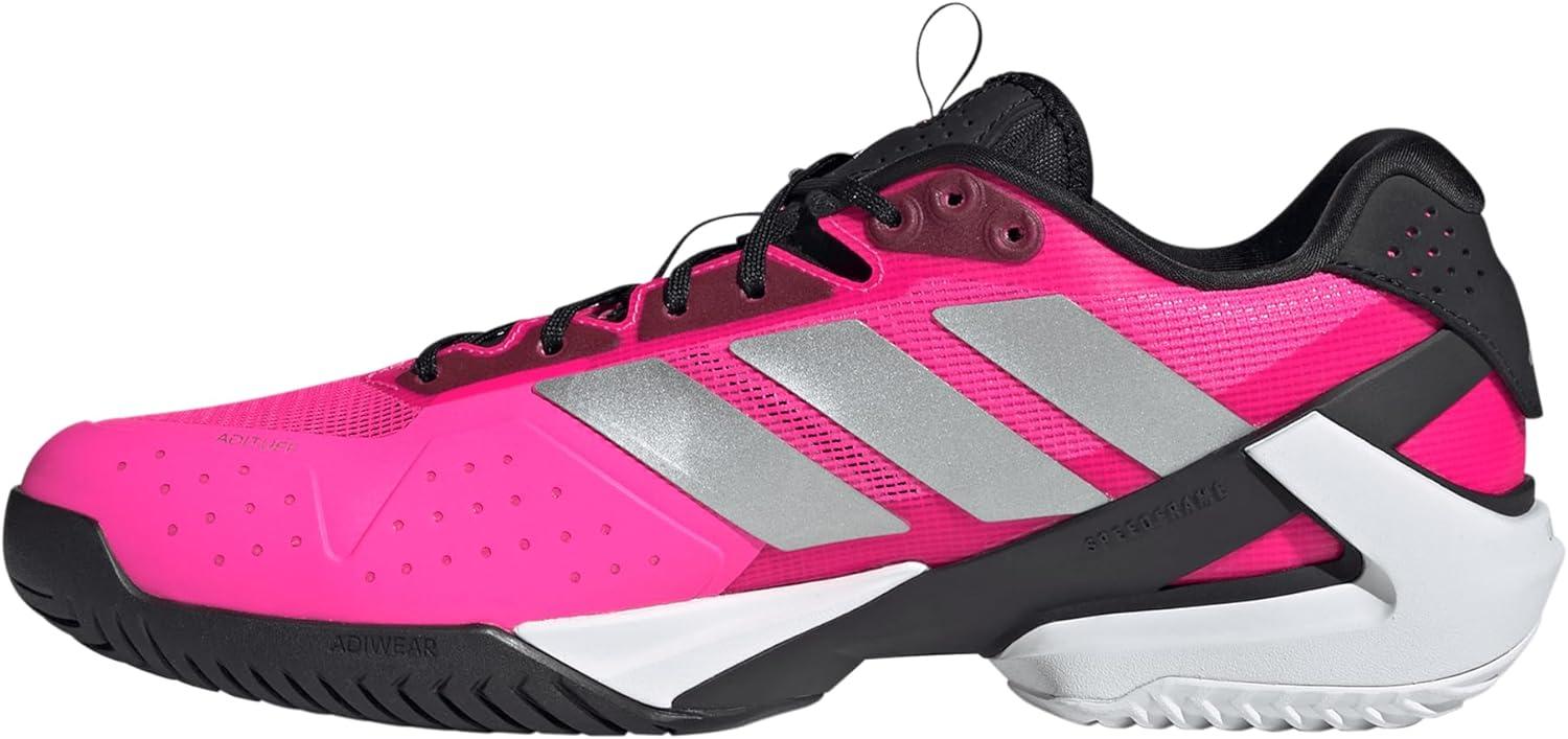 imageadidas Mens Adizero Ubersonic 5 TennisLucid PinkSilver MetallicBlack