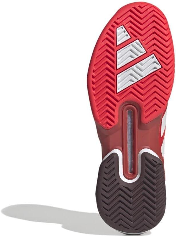 imageadidas Mens Adizero Ubersonic 5 TennisLucid RedZero MetallicAurora Ruby