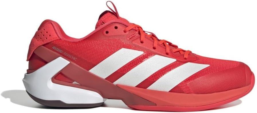 imageadidas Mens Adizero Ubersonic 5 TennisLucid RedZero MetallicAurora Ruby