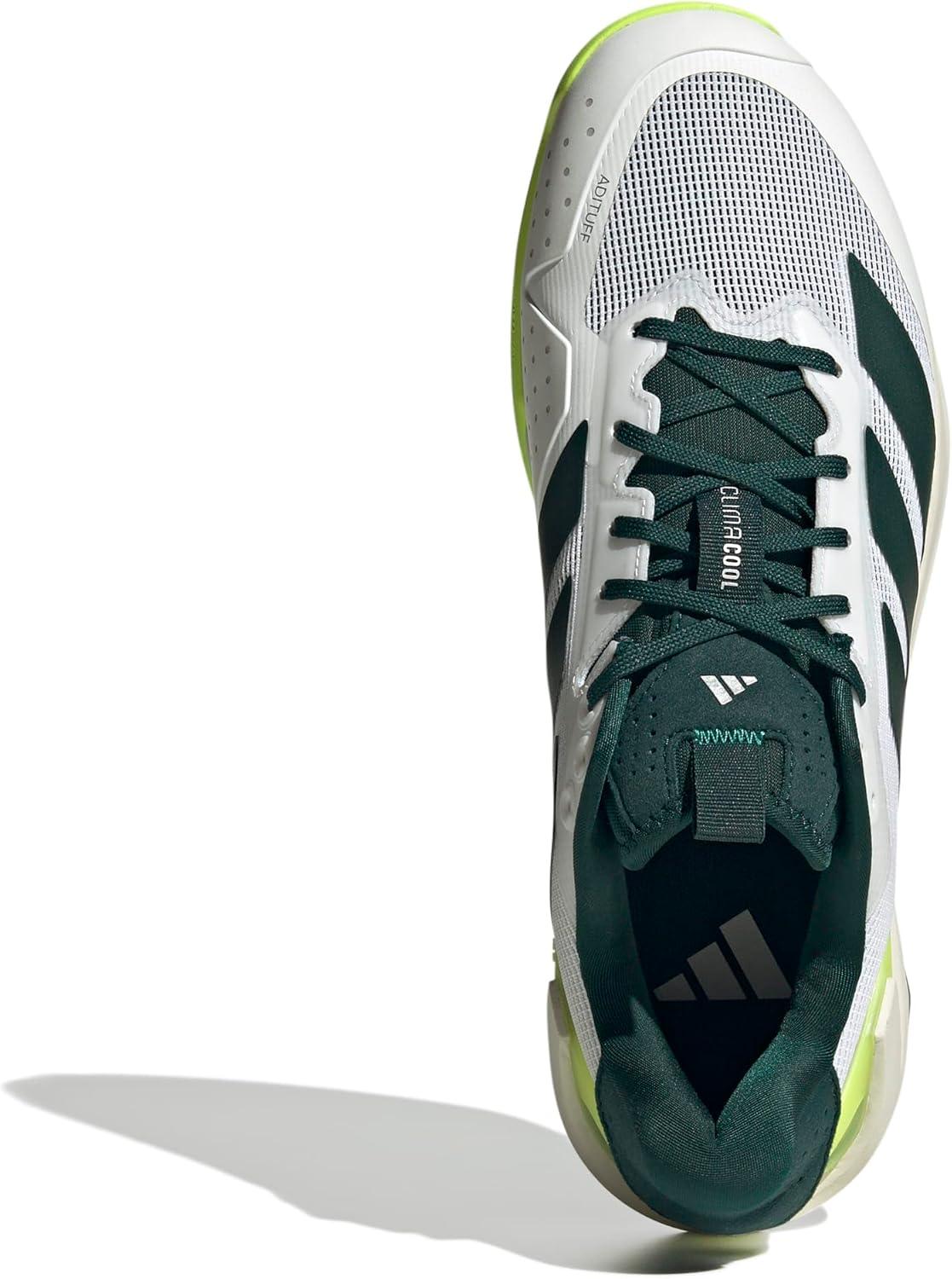 imageadidas Mens Adizero Ubersonic 5 TennisWhiteAurora IvyLucid Lemon