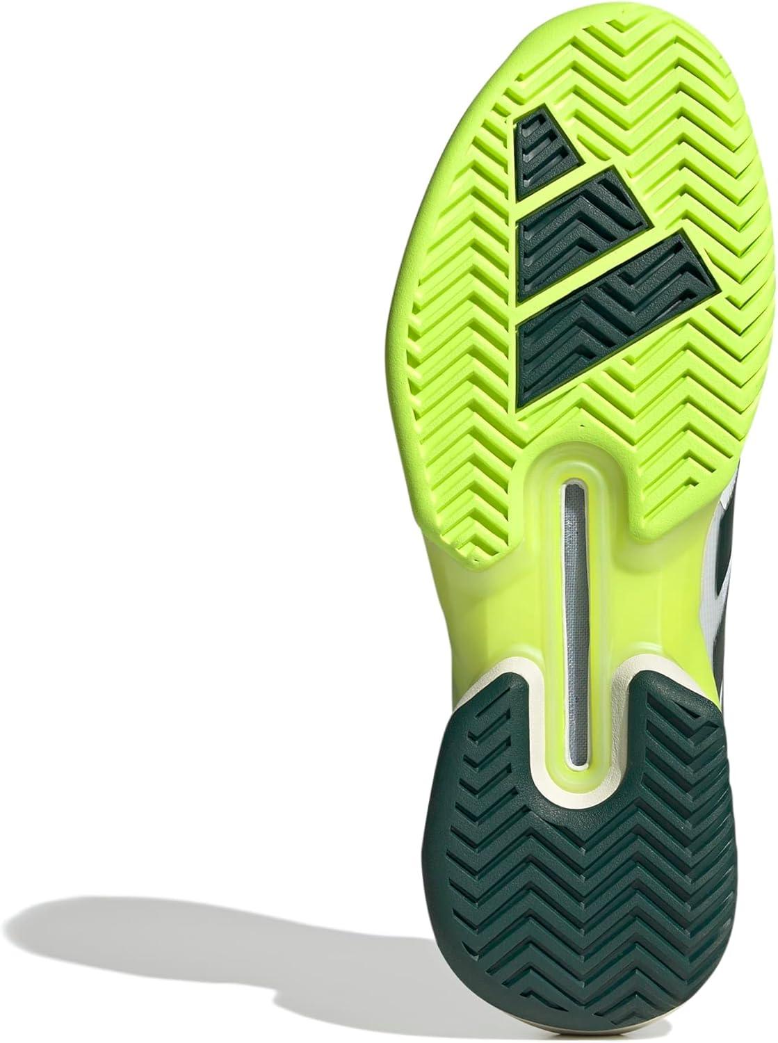 imageadidas Mens Adizero Ubersonic 5 TennisWhiteAurora IvyLucid Lemon
