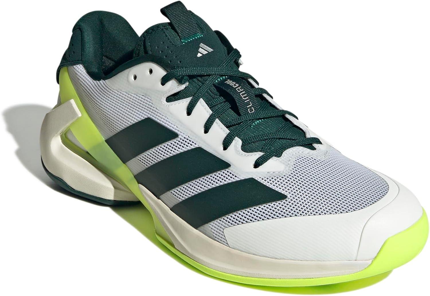 imageadidas Mens Adizero Ubersonic 5 TennisWhiteAurora IvyLucid Lemon