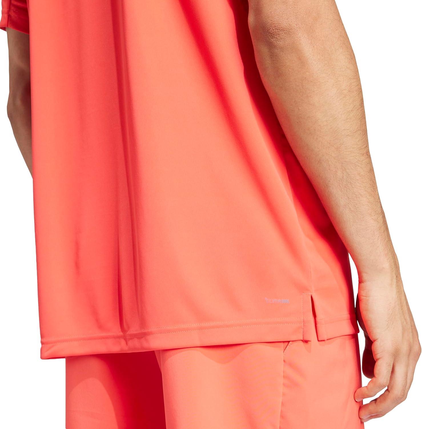 imageadidas Mens Club Tennis Climacool 3Stripes Polo ShirtSemi Lucid Red