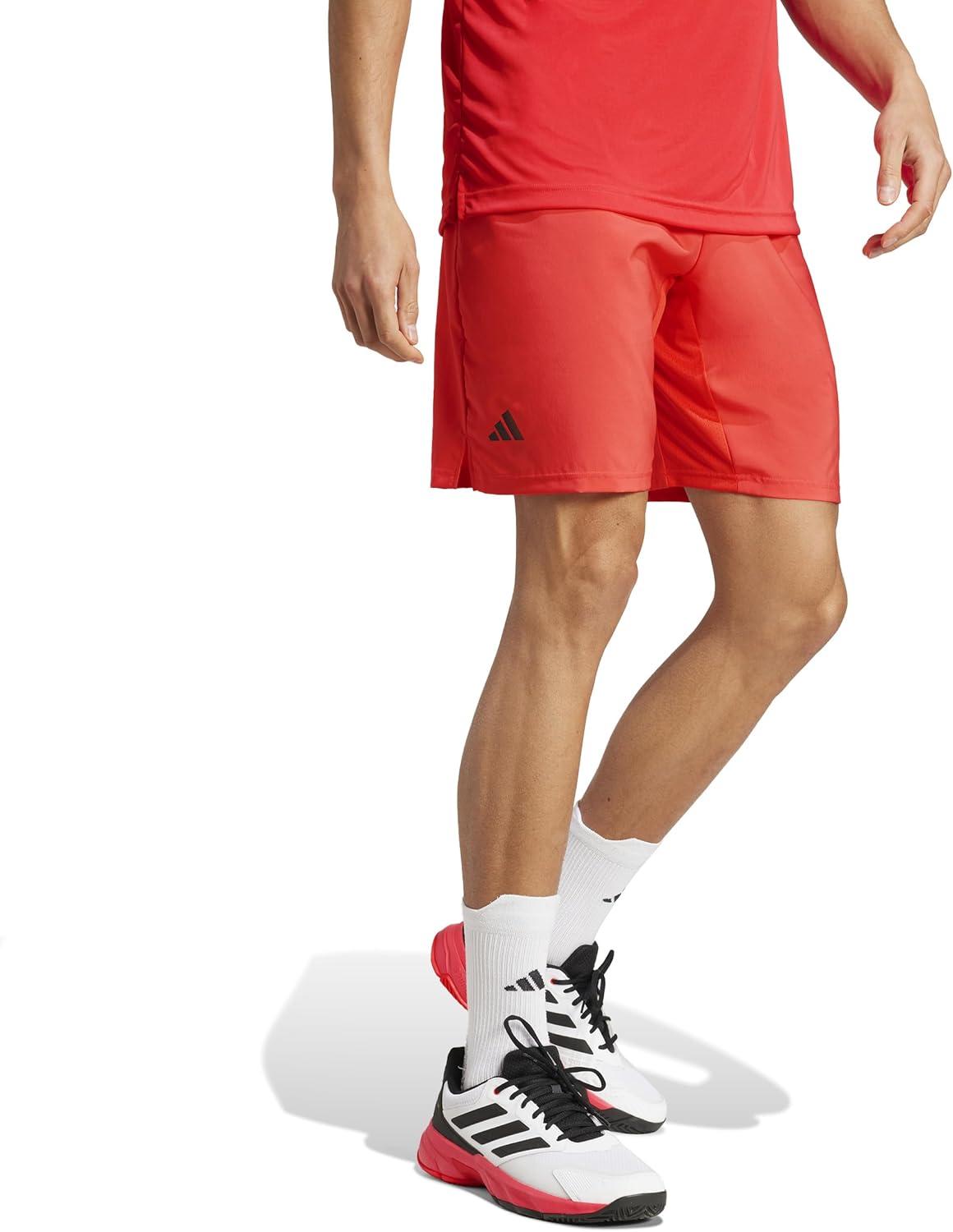 imageadidas Mens Club Tennis Climacool 3Stripes ShortsSemi Lucid Red