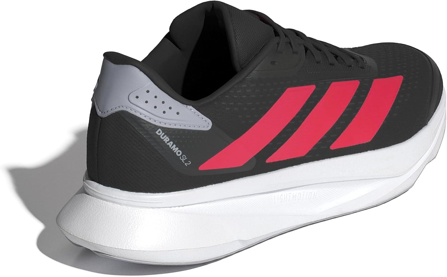 imageadidas Mens Duramo SL 2 Running SneakerBlackLucid RedHalo Silver