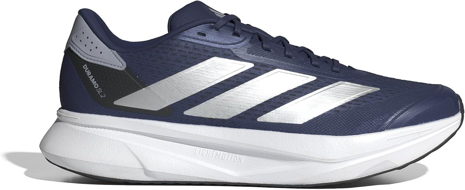 imageadidas Mens Duramo SL 2 Running SneakerDark BlueSilver MetallicHalo Silver