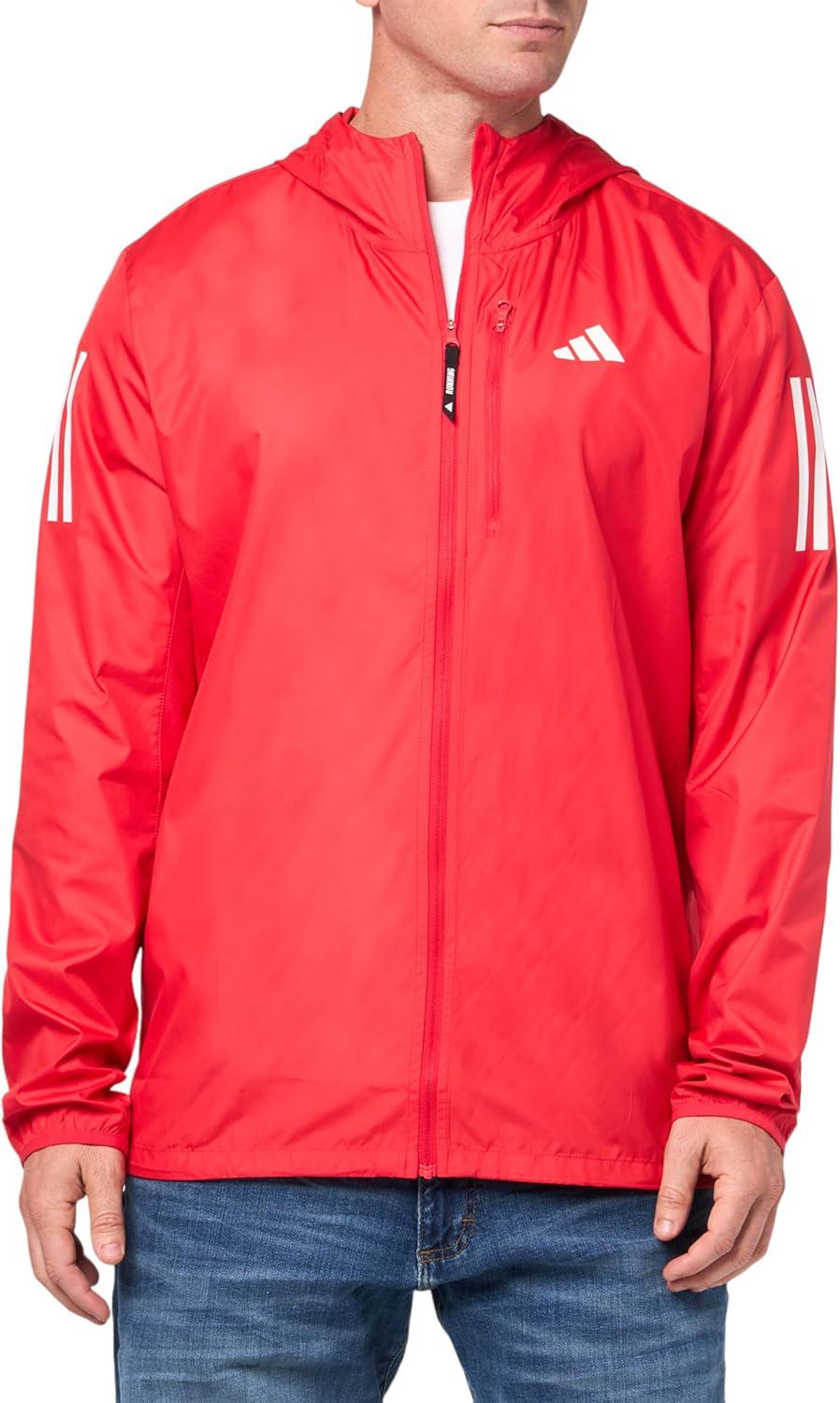 imageadidas Mens Own The Run JacketPure Ruby
