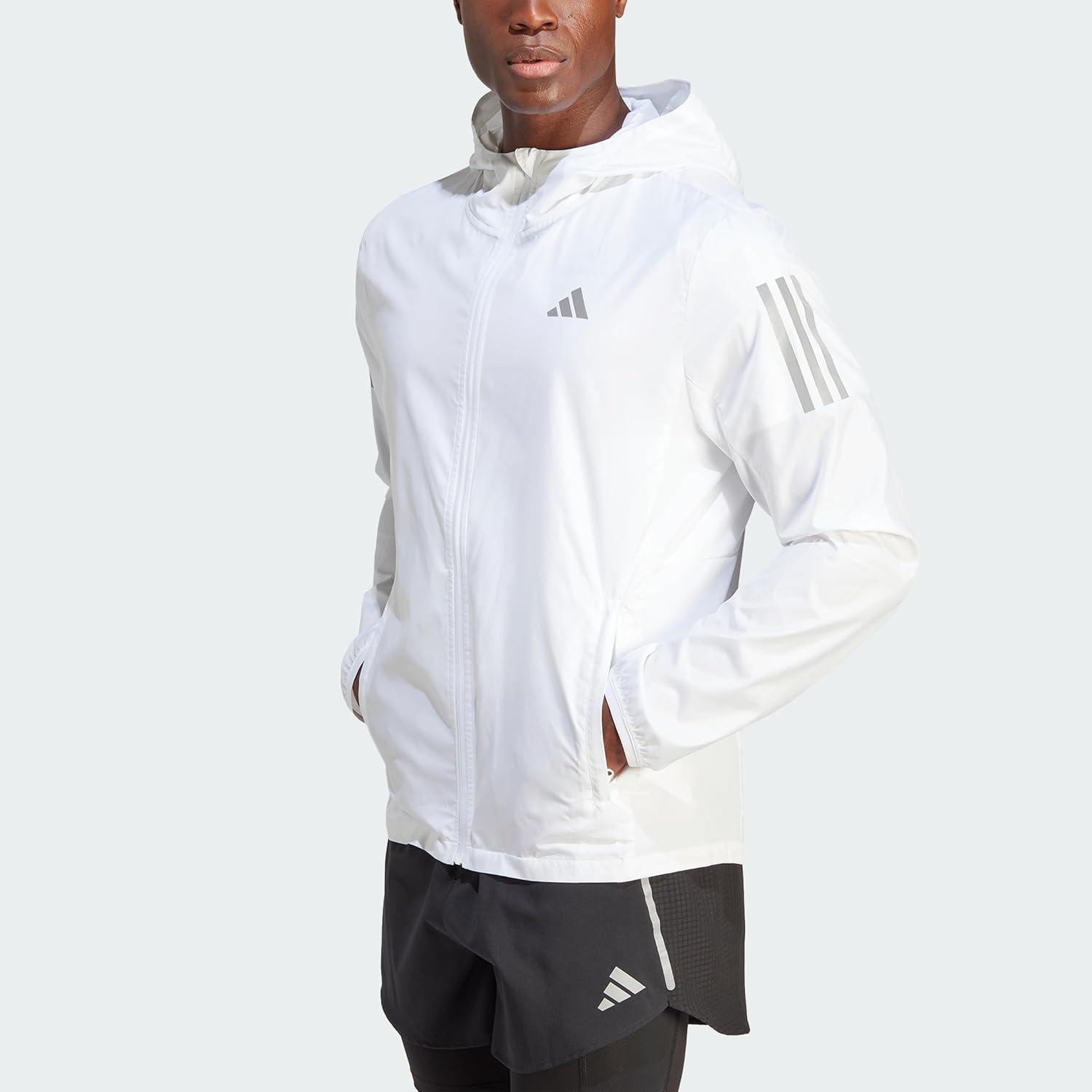 imageadidas Mens Own The Run JacketWhiteGrey