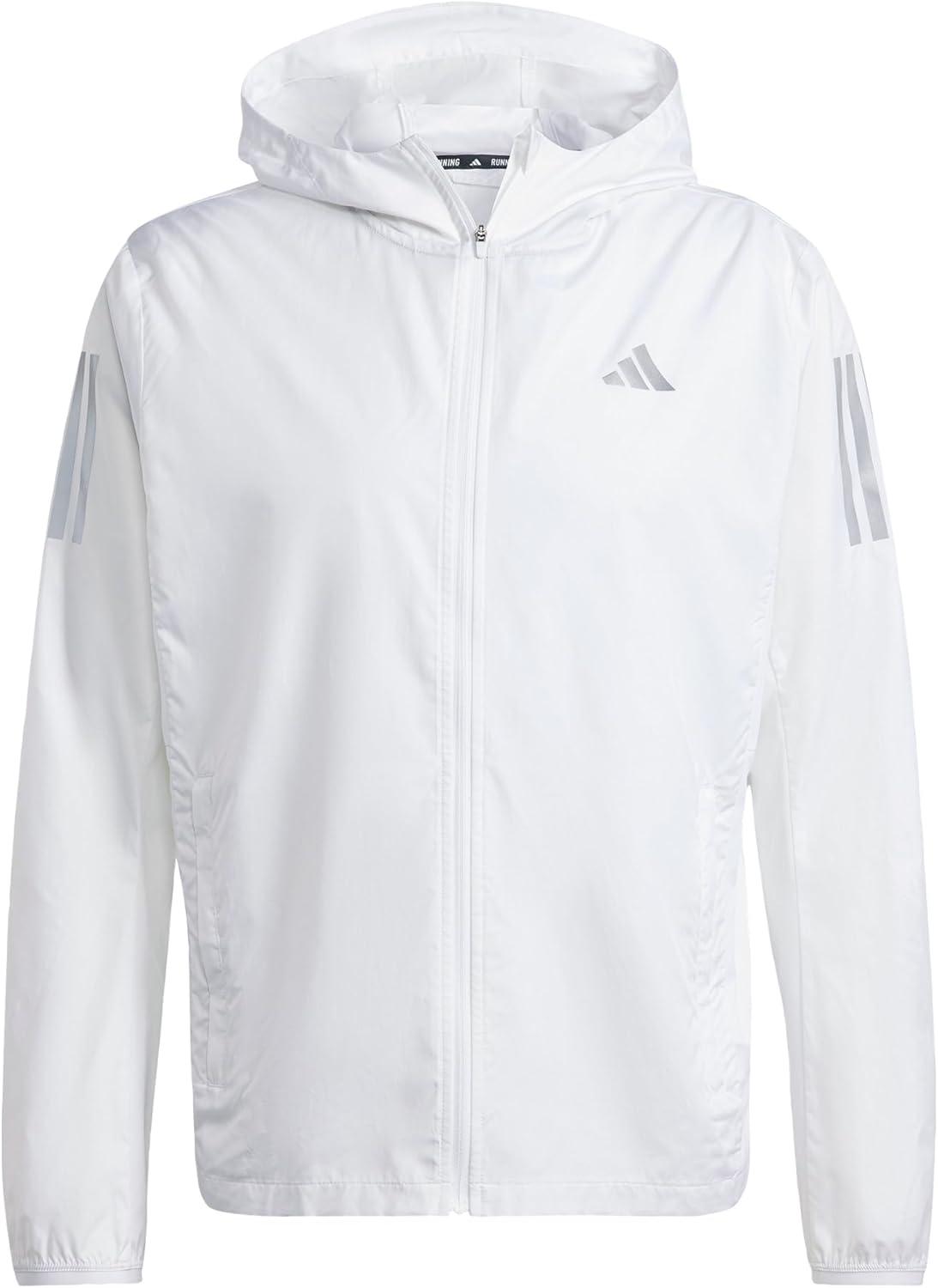imageadidas Mens Own The Run JacketWhiteGrey