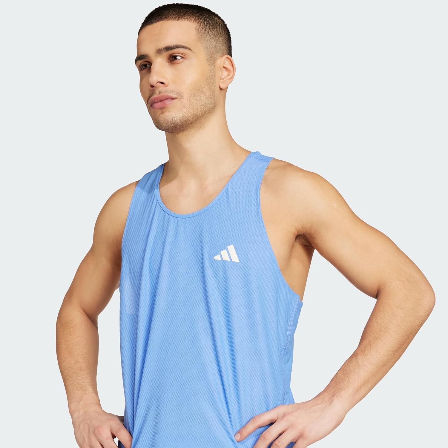 imageadidas Mens Own The Run Tank TopBlue Fusion