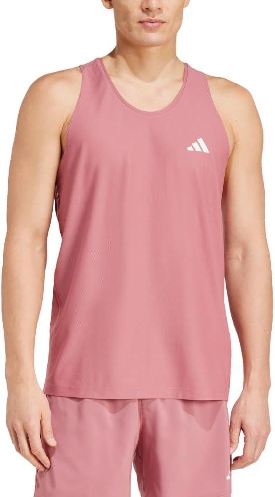 imageadidas Mens Own The Run Tank TopPreloved Crimson