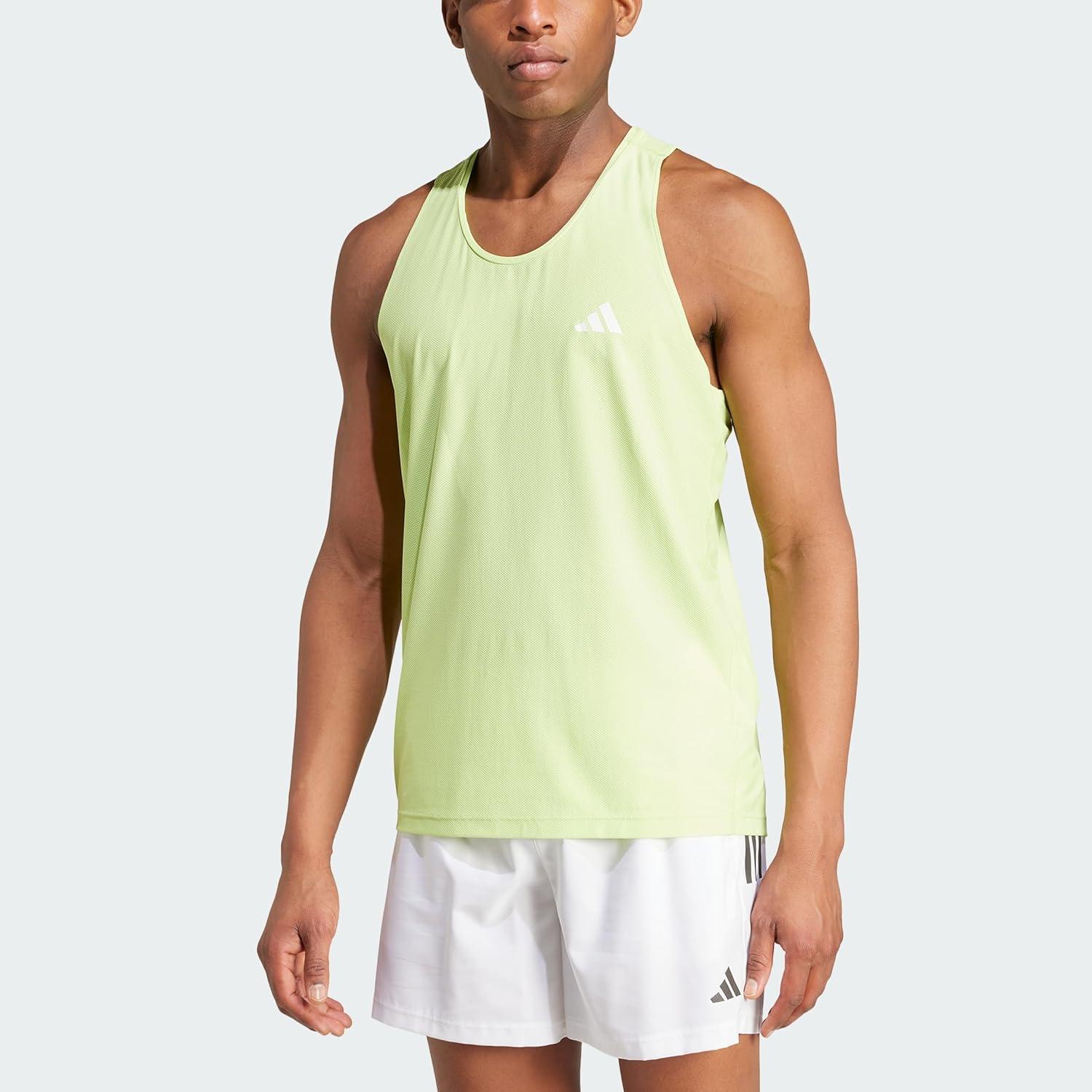 imageadidas Mens Own The Run Tank TopPulse Lime