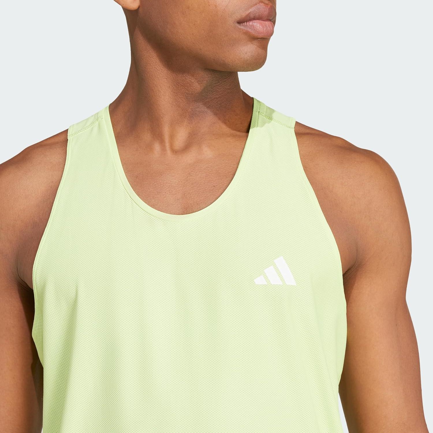 imageadidas Mens Own The Run Tank TopPulse Lime