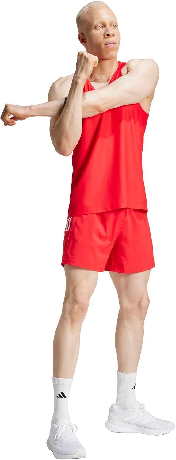 imageadidas Mens Own The Run Tank TopPure Ruby