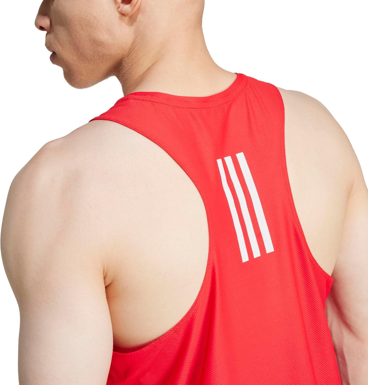 imageadidas Mens Own The Run Tank TopPure Ruby