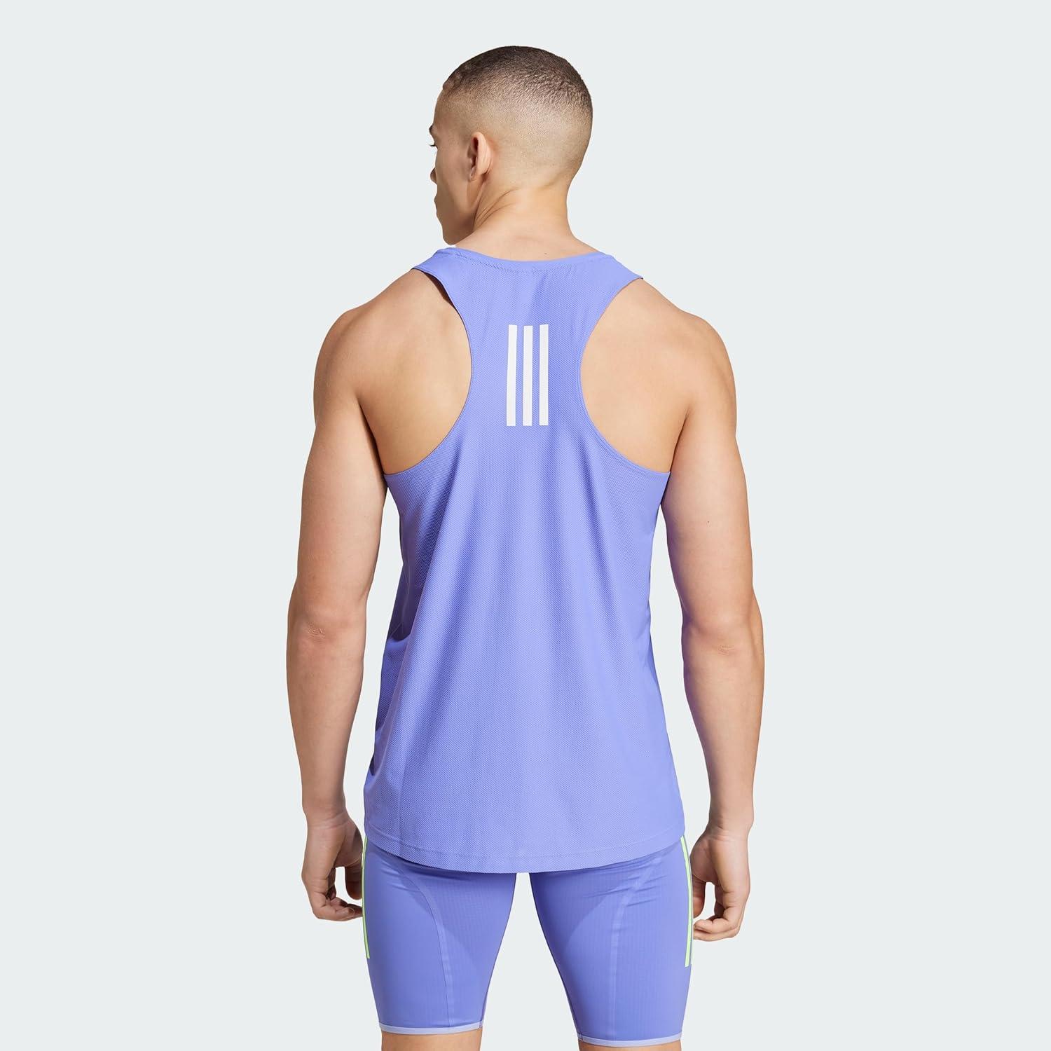 imageadidas Mens Own The Run Tank TopSemi Cobalt Blue