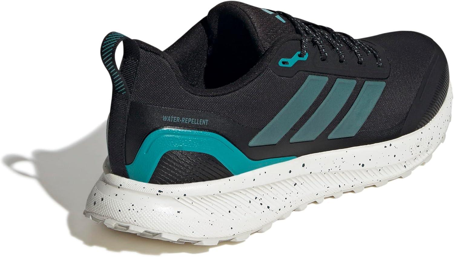 imageadidas Mens Run Falcon 5 Trail SneakerBlackPreloved TealPure Teal