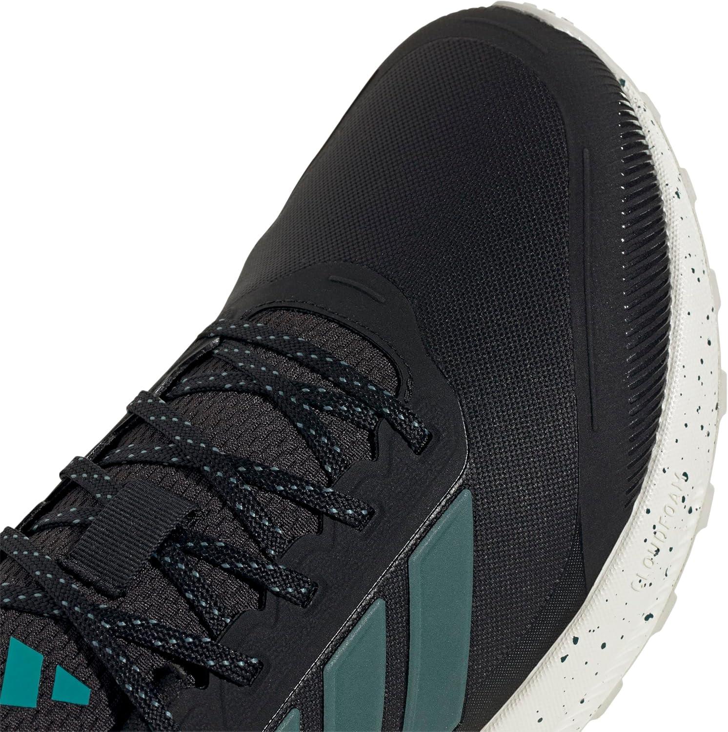 imageadidas Mens Run Falcon 5 Trail SneakerBlackPreloved TealPure Teal