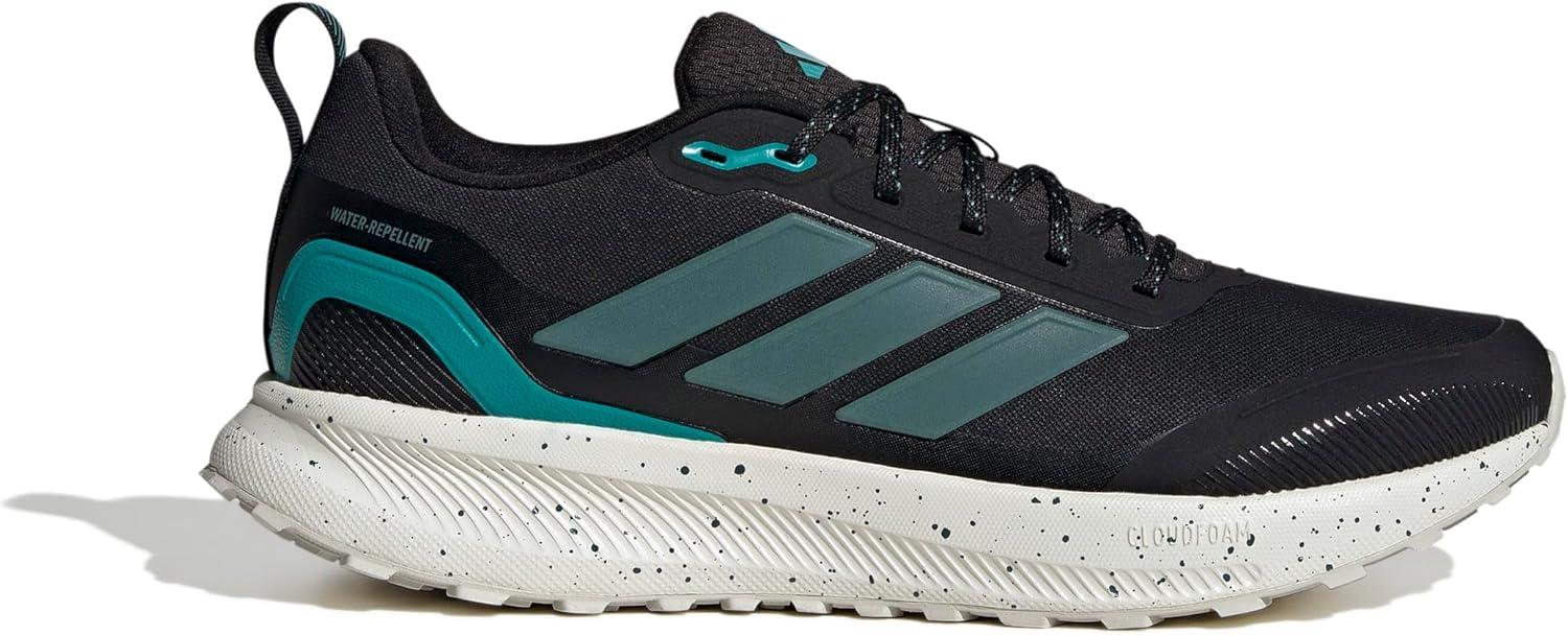 imageadidas Mens Run Falcon 5 Trail SneakerBlackPreloved TealPure Teal