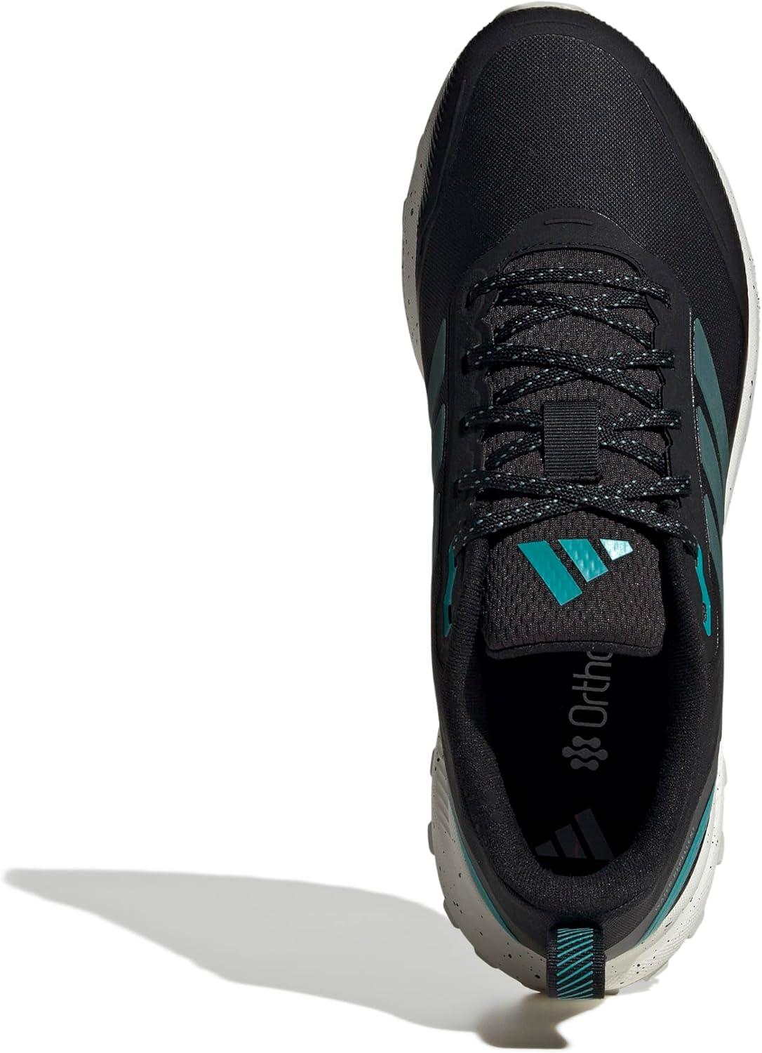 imageadidas Mens Run Falcon 5 Trail SneakerBlackPreloved TealPure Teal